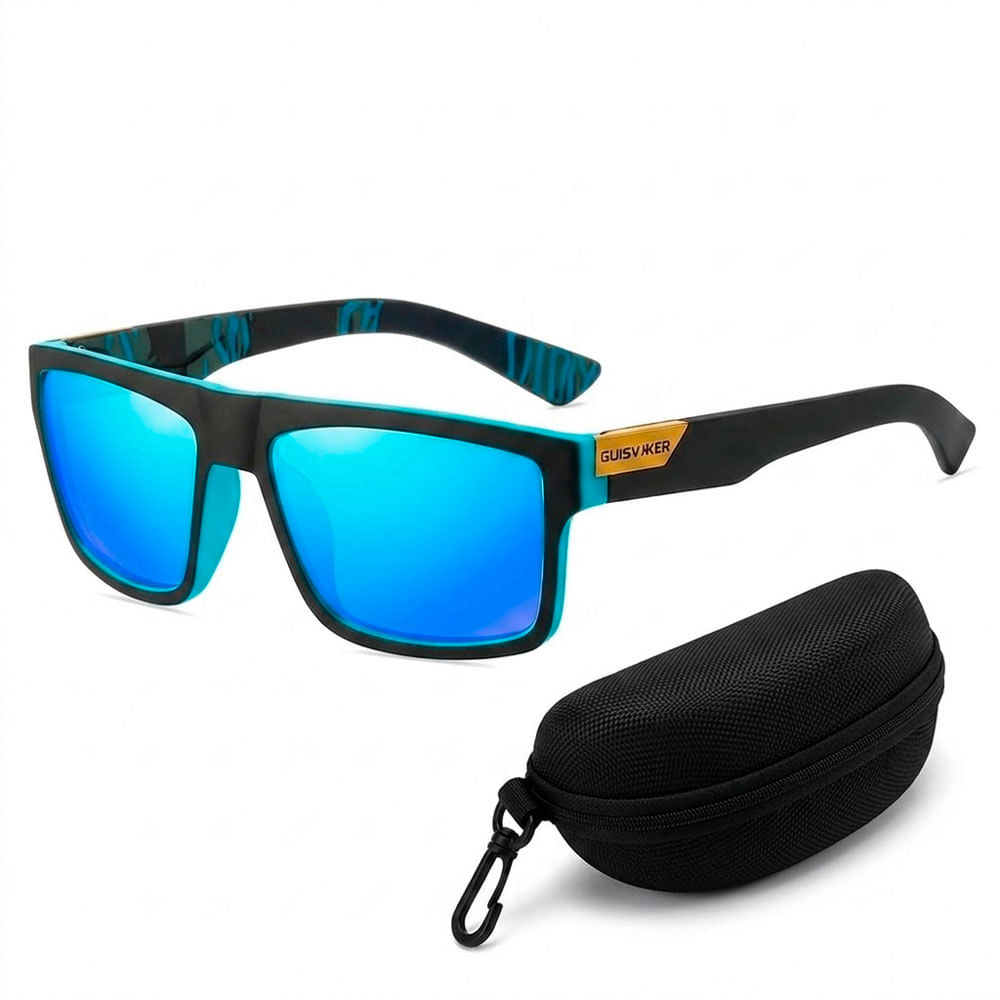 Quisviker Lentes de Sol Polarizados Azul Espejado UV400