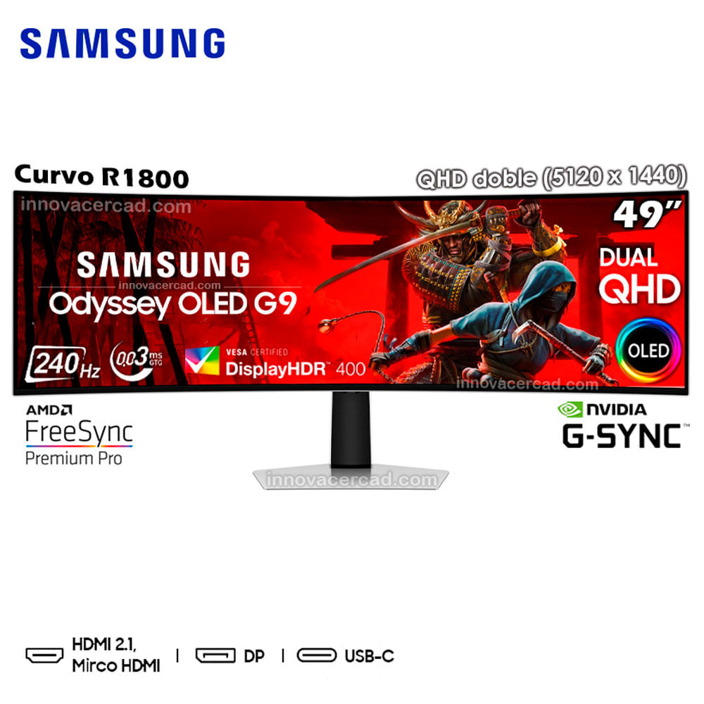Monitor SAMSUNG LS49DG930SLXPE Odyssey OLED G9 49 QHD 240Hz 0.3ms