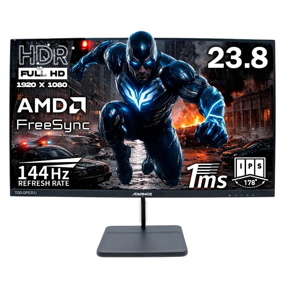 Monitor Advance ADV2454S, 24"" FHD IPS, 144Hz, 1ms, Parlante