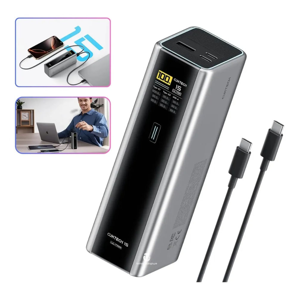 Power Bank Portatil 20000mah Cuktech 15 Ultra Pd3.1