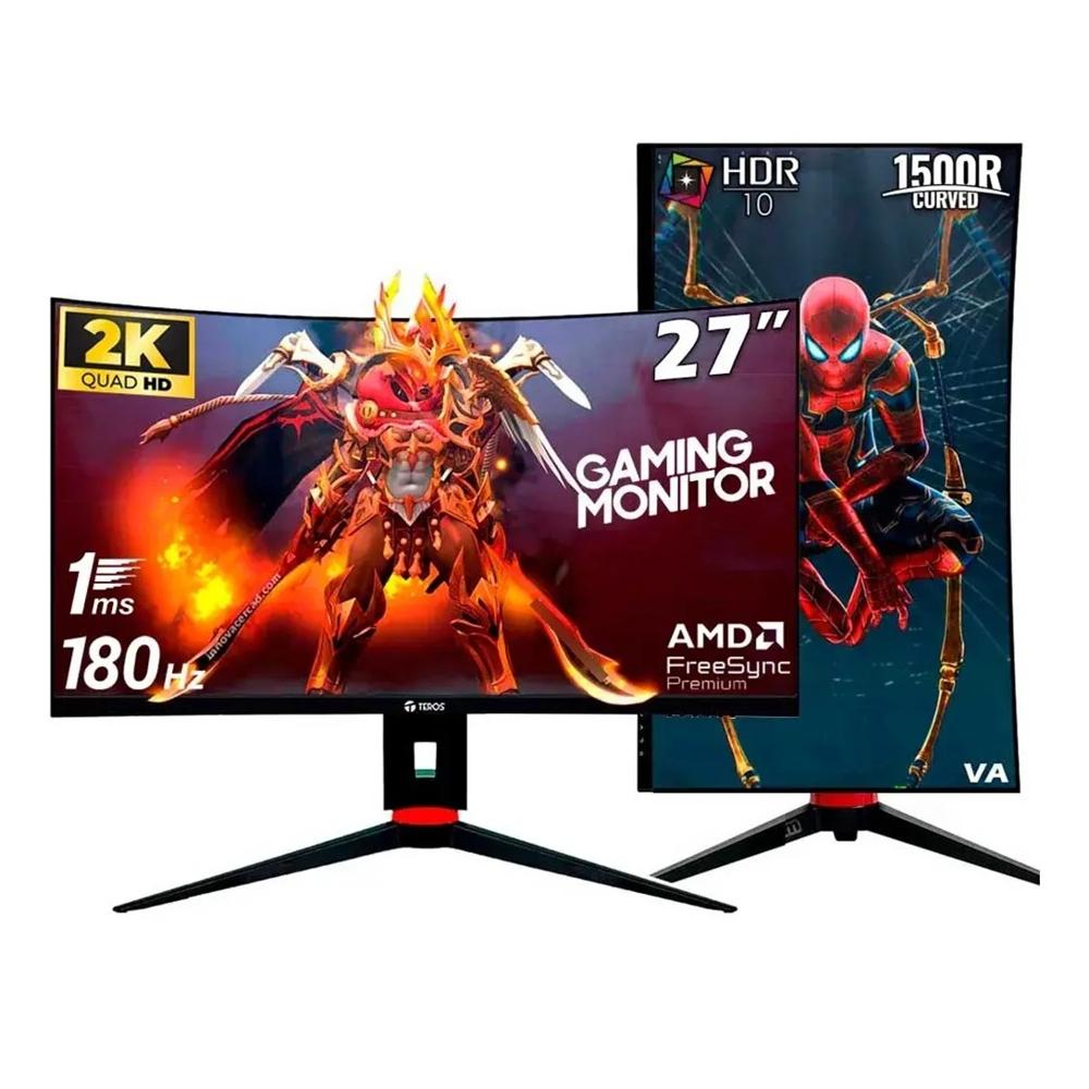 Monitor Teros Gaming TE-2767G, 27"" Curvo QHD VA 2K, 180Hz, 1ms, Pivote