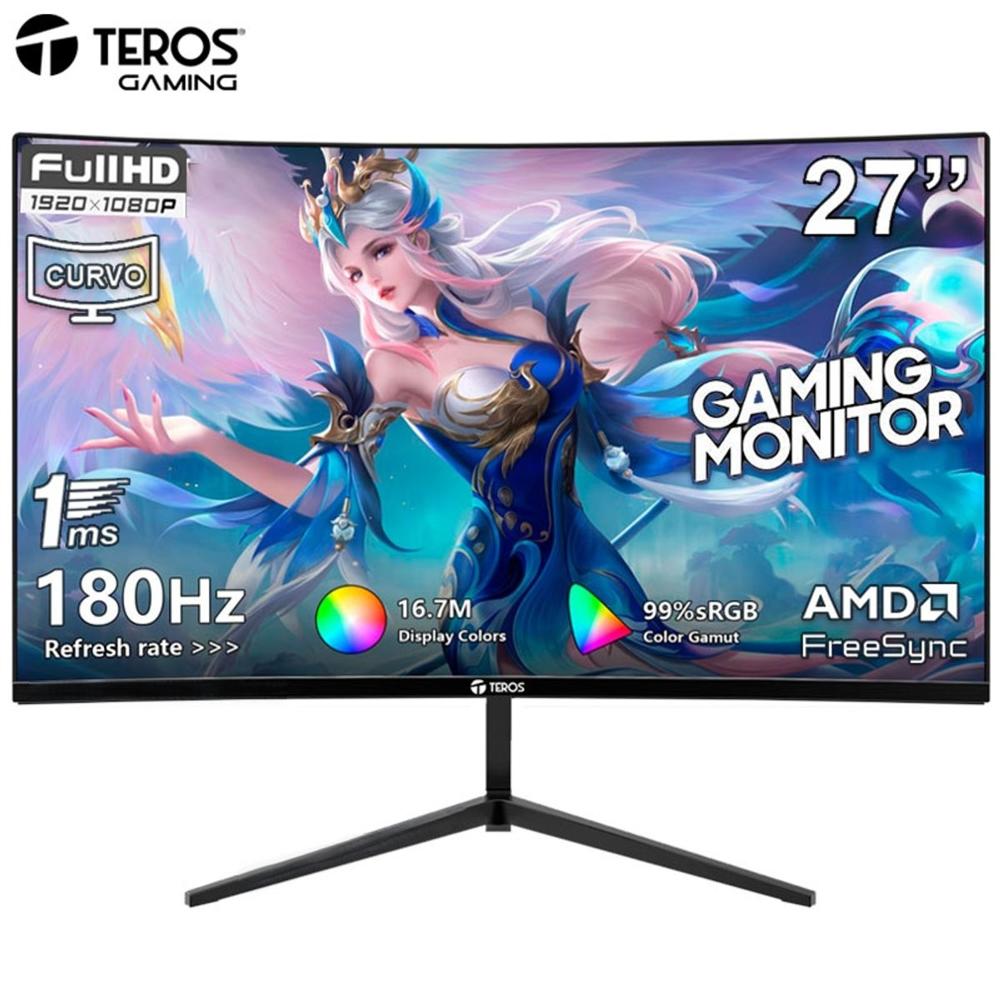 Monitor Teros Gaming TE-2787G, 27"" Curvo FHD VA, 180Hz, 1ms
