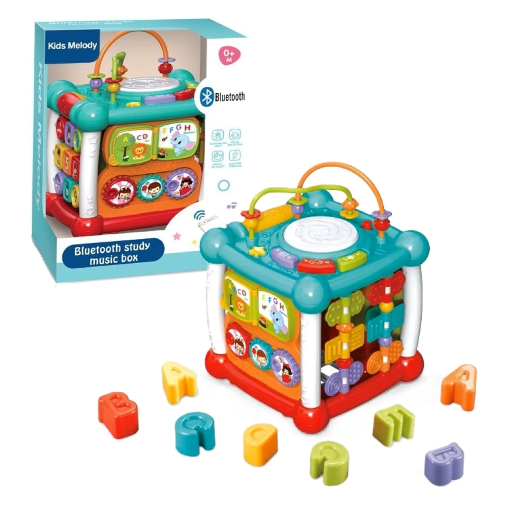 Juguete Cubo Musical Interactivo 6-en-1 con Bluetooth