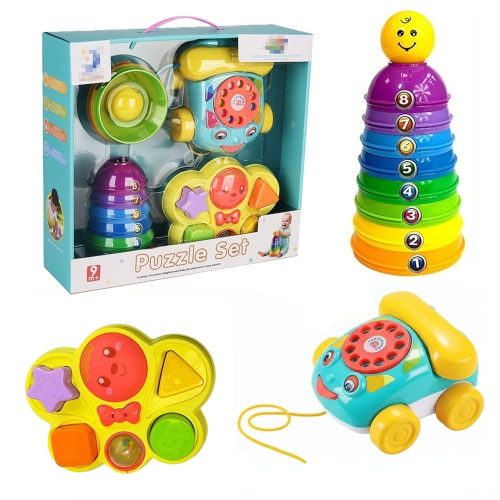 Juguetes Didácticos para Bebé 3 en 1 Baby Toys