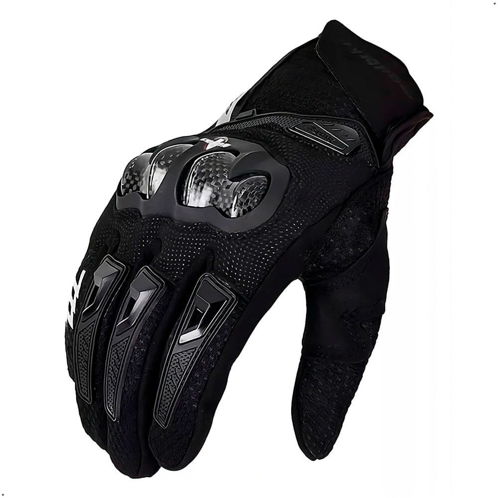 Guantes Para Moto Madmotor Negro XL Con Protección Fibra Carbono