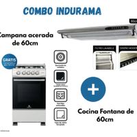Combo Cocina indurama 60 cm fontana MAS Campana extractora Indurama 60cm CEI-602CRP