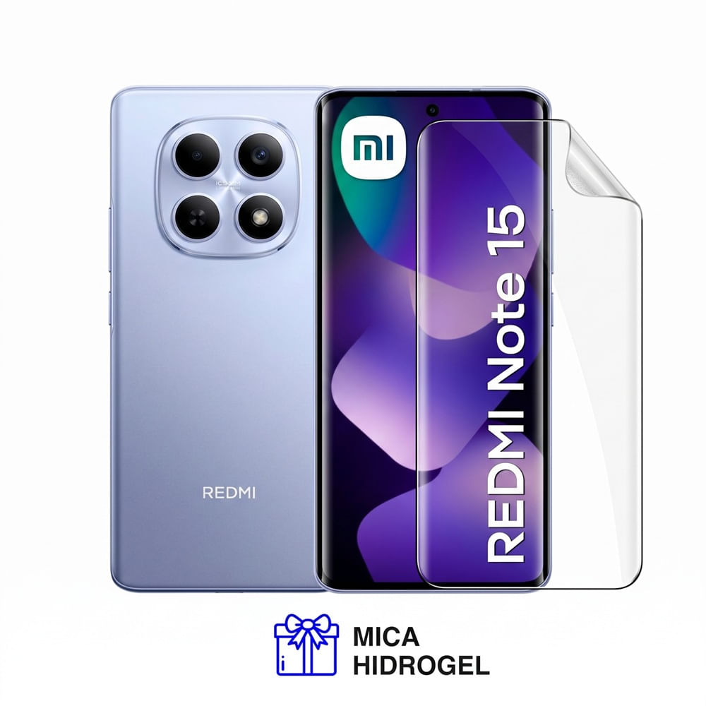 Xiaomi Redmi Note 15 4G 8Gb Ram 256Gb Rom Color Purple con Mica Hidrogel Registrado