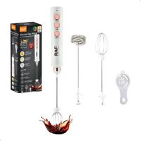 Mini Batidora Eléctrica RAF R.342W 3 En 1 Recargable Beige