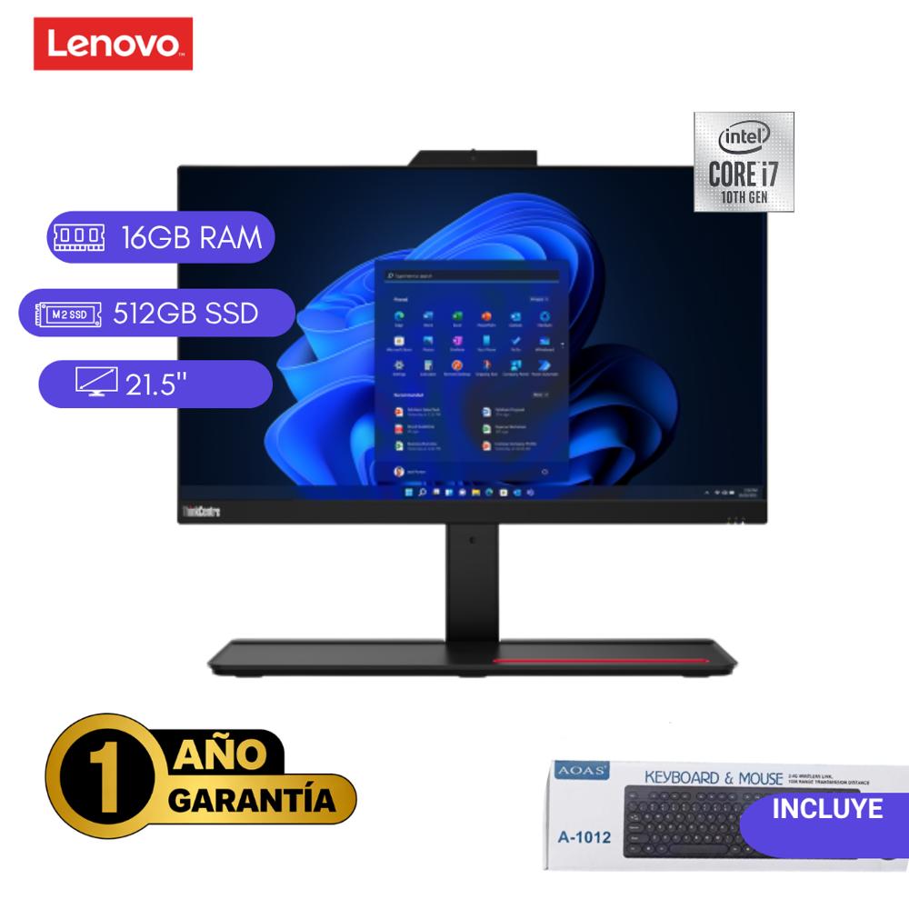AIO SEMI NUEVA LENOVO THINKCENTRE M70a CORE I7 10MA  16GB RAM 512GB SSD 21.5