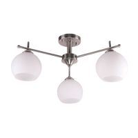Lámpara Colgante Isla E27 3 Luces Blanco/Cromo Ikelite