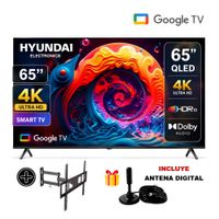 Televisor Hyundai QLED 65 4K UHD SMART Tv HYLED6513QG - Rack - Antena