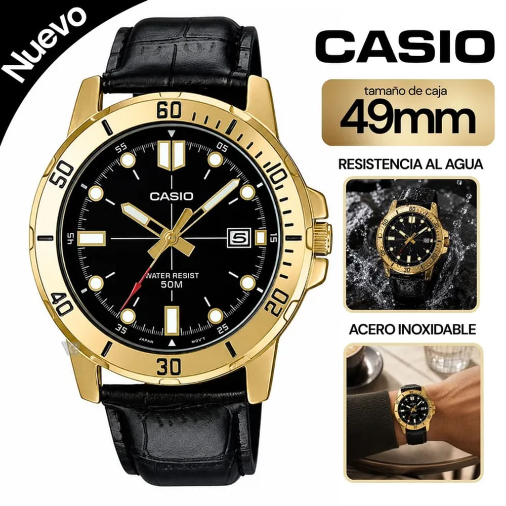 Reloj Casio Análogo MTP-VD01GL-1EV Hombre Dorado Talla única