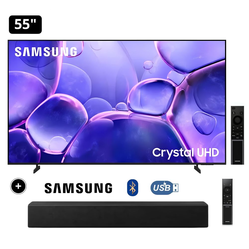 Televisor SAMSUNG CRYSTAL 55 UHD 4K Smart TV UN55U8000FGXPE - Soundbar Samsung