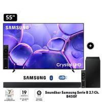 Televisor Samsung Crystal 55 UHD 4K Smart TV UN55U8000FGXPE - Soundbar HW-B450F
