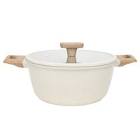 Olla ILKO Embossed Sabbia 24cm con Tapa