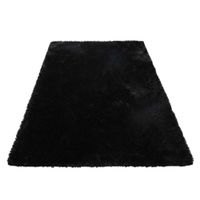 Alfombra De Felpa Piso Decorativo 200cm x 140cm Negra II