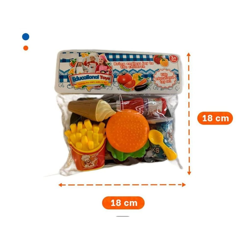 SET DE JUEGUTE DE COMIDA RÁPIDA INFANTIL Multicolor