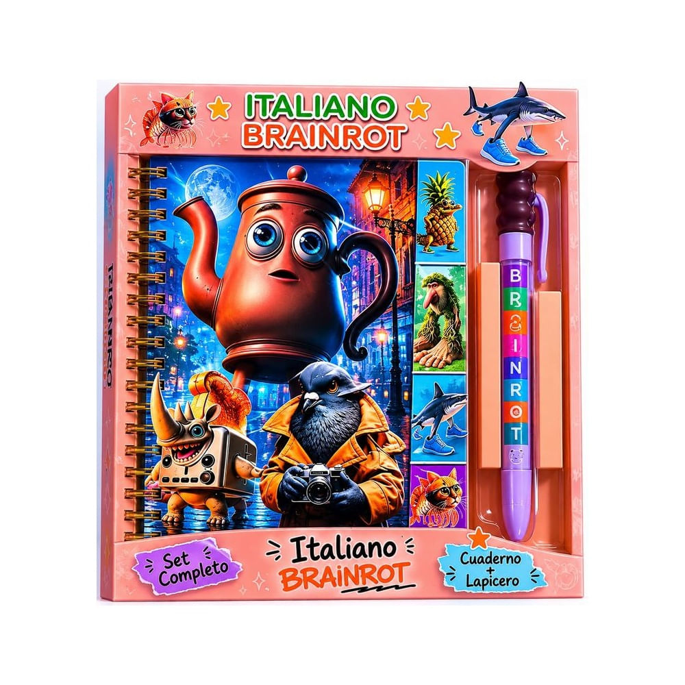 SET DE CUADERNO + LAPICERO TRALALERO Rosado