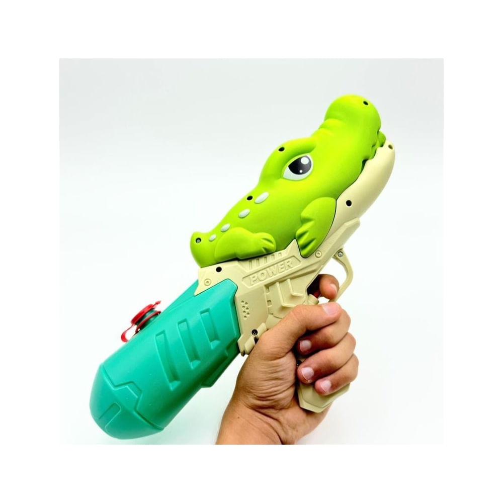 PISTOLA DE AGUA INFANTIL COCODRILO VERDE PARA NIÑO Verde