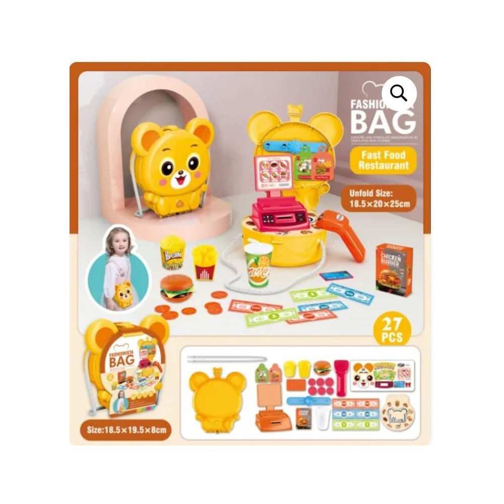 JUEGO SET COCINA CON MALETIN PARA NIÑA Amarillo
