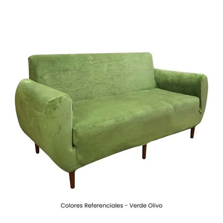 Juego de Funda Nacional de Terciopelo para Mueble 321 - Verde Olivo Verde Oscuro