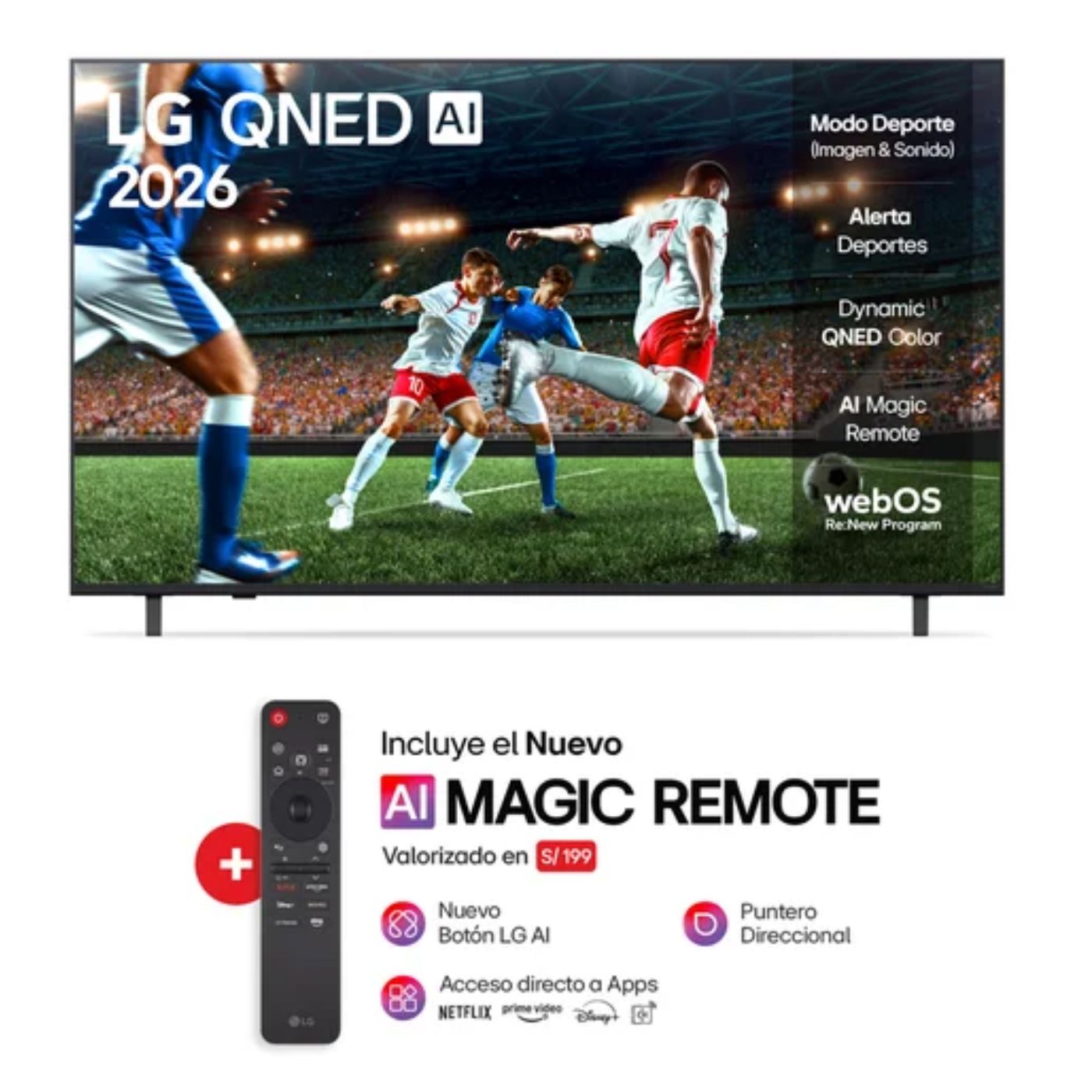 Televisor Smart TV 50'' QNED UHD 4K ThinQ AI 50QNED73ASA 2026