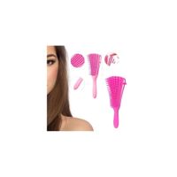 CEPILLO FLEXIBLE DESENREDANTE PARA CABELLO RIZOS ROSADO