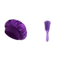 GORRO DE SATIN PARA DORMIR + PEINE FLEXIBLE PARA CABELLO RIZADO COLOR ALEATORIO