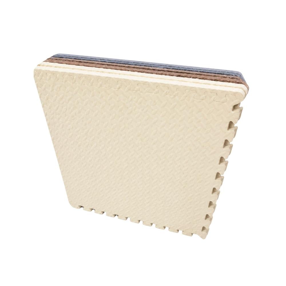 Piso Tricolor Marron - Beige - Plomo Grueso