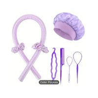 SET DE GORRO SATIN + ONDULADOR LILA PREMIUM