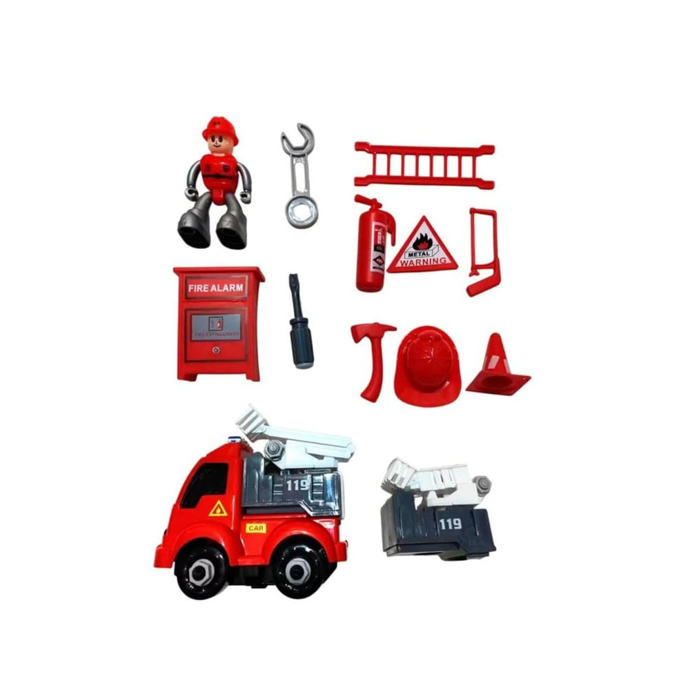 SET DE JUEGO DE ESTACION DE BOMBEROS PARA NIÑO Rojo