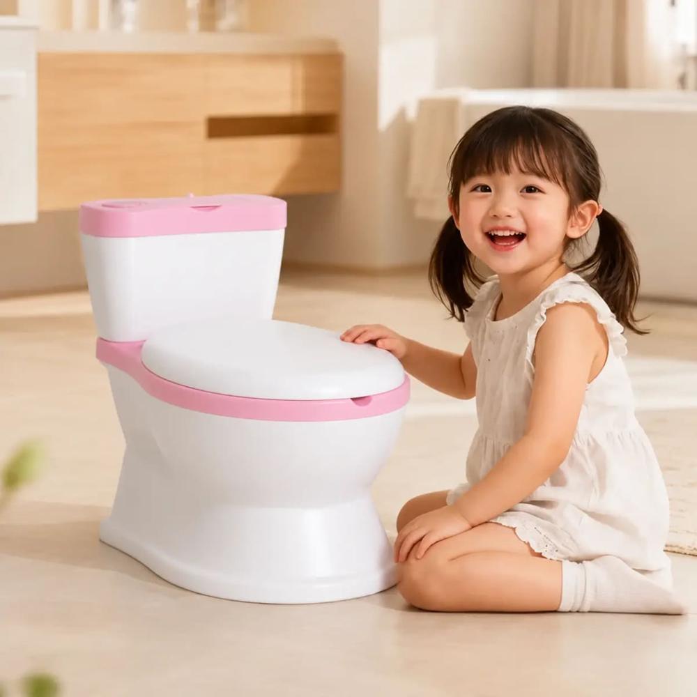 Baño de Entrenamiento Tipo Inodoro Infantil Rosado 100RS10
