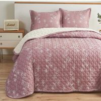 Set de Cubrecama QUEEN con carnero de 5 Piezas + Set Sabanas + Fundas 100% Calidad - 2H