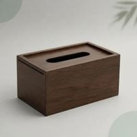 Dispensador de Pañuelos Diseño Madera Bambú Madera Oscuro 314OS11