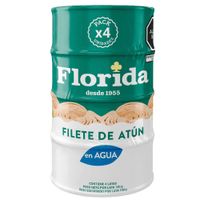 Filete de Atún en Agua FLORIDA Paquete 4un Lata 140g