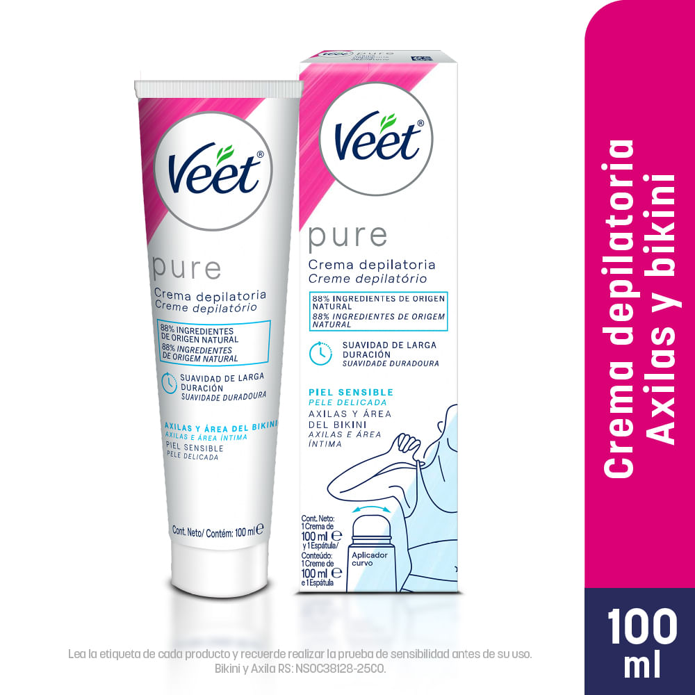 Crema Depilatoria Corporal VEET Bodycurve Axilas y Bikini Caja 100ml