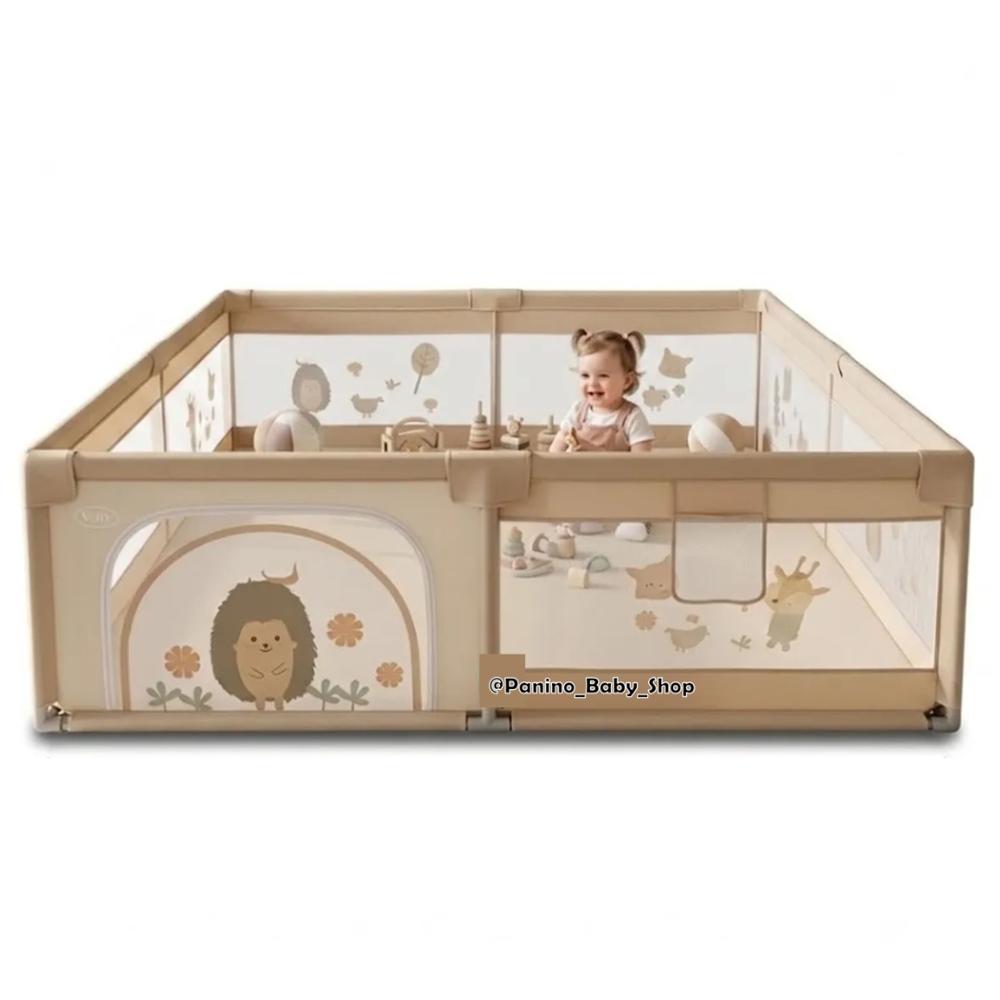Corral Plegable Playpen 180x150 cm para Bebés -CERCO M- Beige CERCOM-002