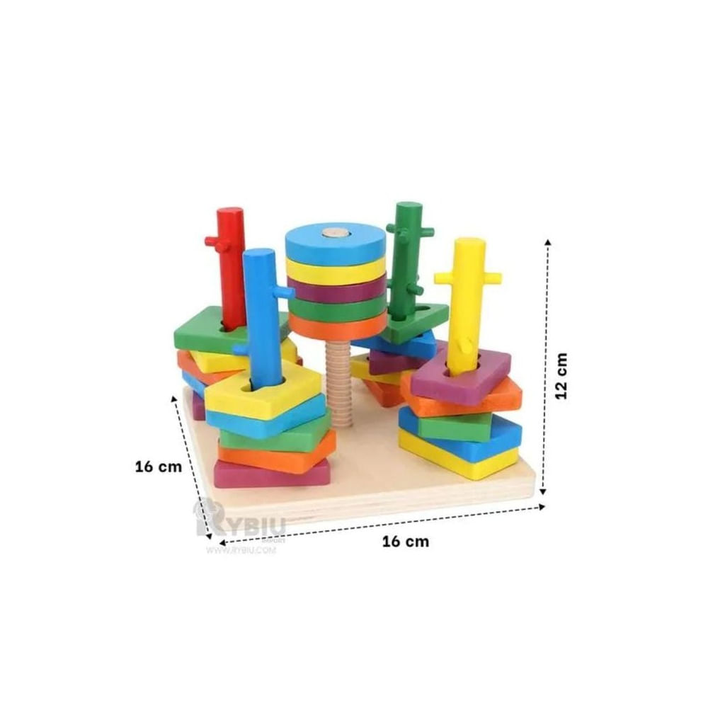 JUGUETE DIDACTICO EDUCATIVO PARA ENCAJAR FIGURAS Multicolor