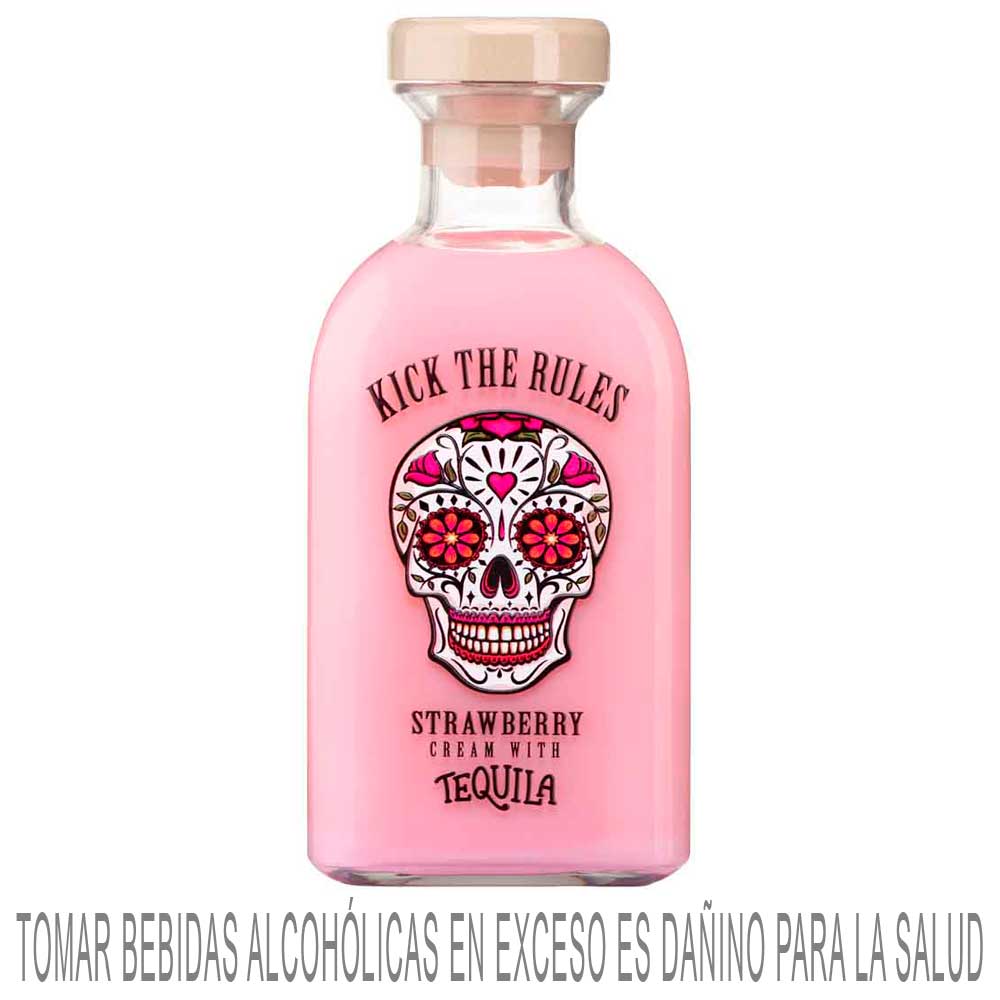 Tequila KICK THE RULES Cream Fresa Botella 700ml