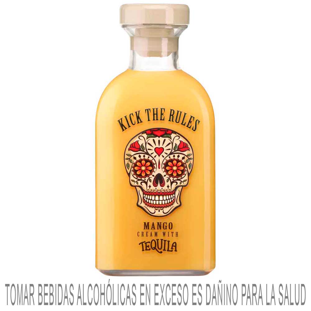 Tequila KICK THE RULES Cream Mango Botella 700ml
