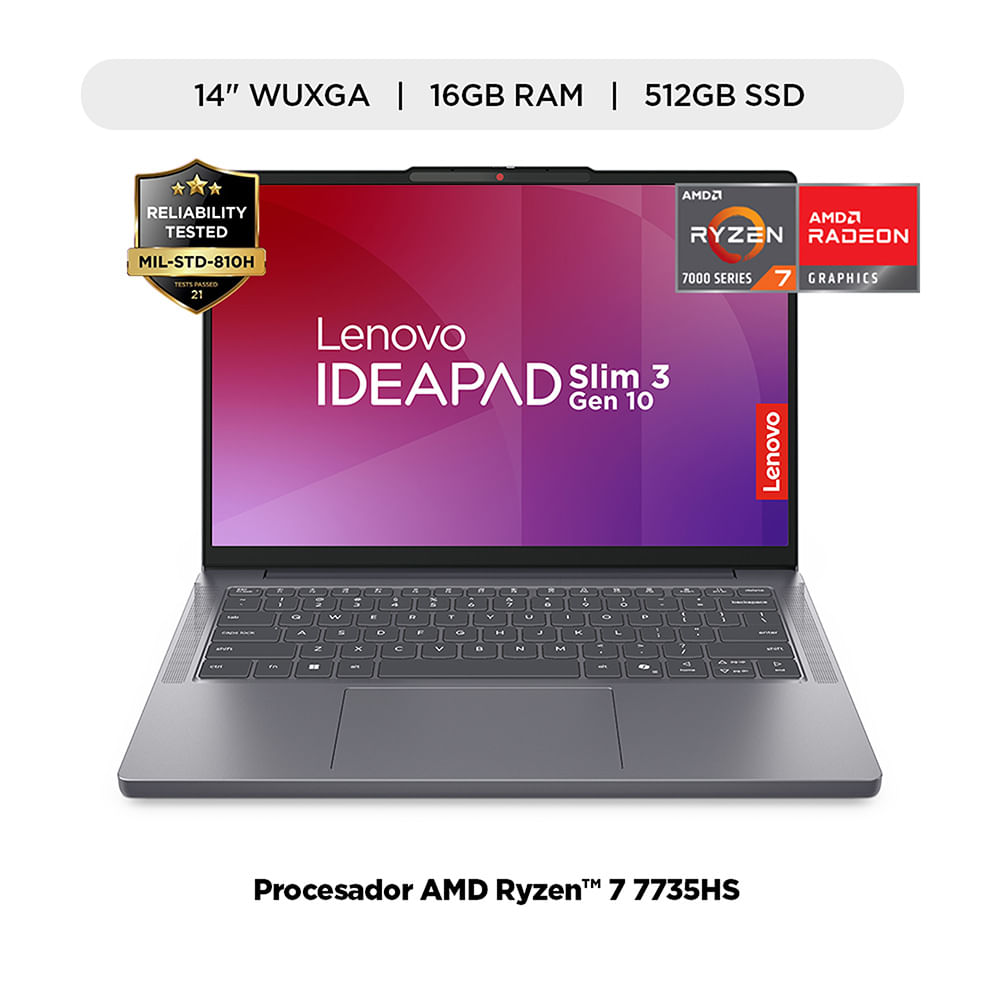 Laptop LENOVO IdeaPad Slim 3 14ARP10 14"" AMD Ryzen 7 7735HS 16GB 512GB SSD