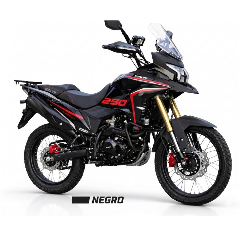 Moto Sonlink SL250-GY7 Adventure 250cc Negra - 6 Velocidades. Motor 15.4 HP