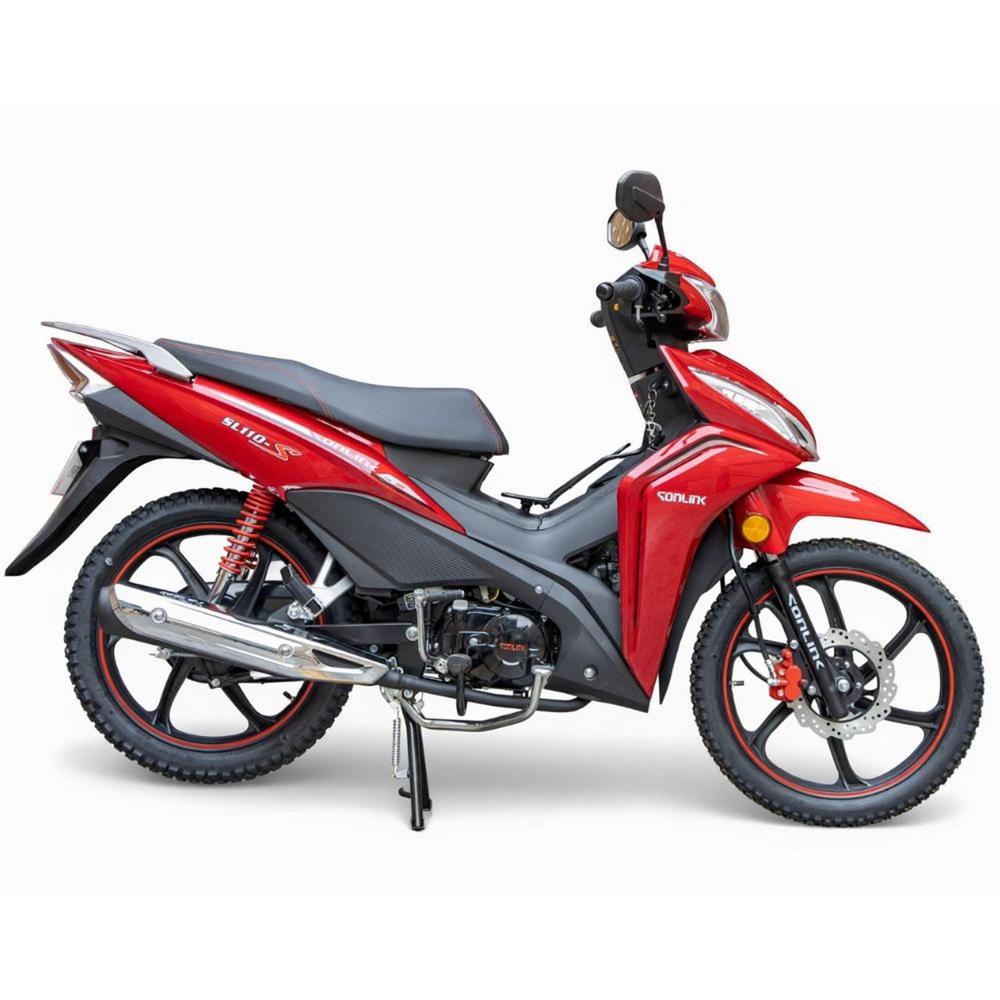 Moto Sonlink SL110-S Rojo 110cc 6.4 HP semiautomática y Luz Led