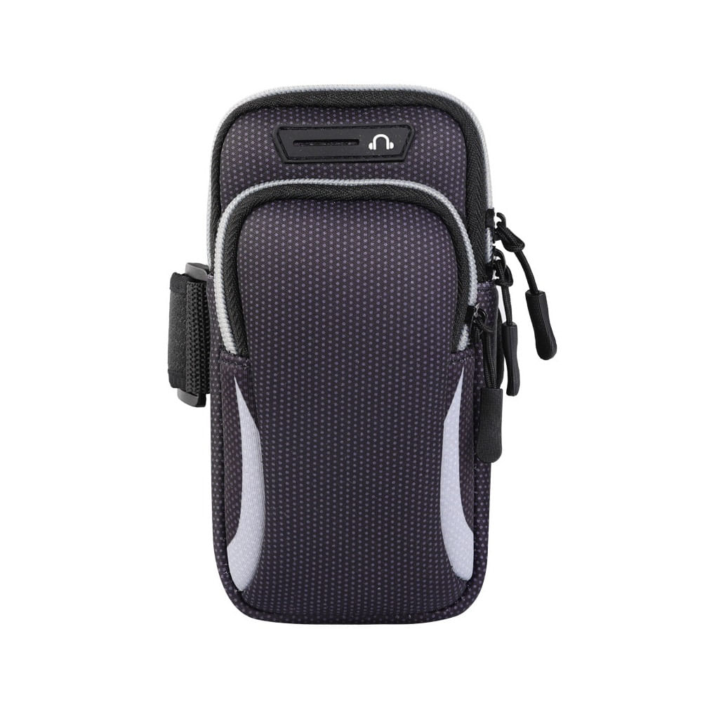 Bolso Porta Celular Deportivo Con Correa GRIS