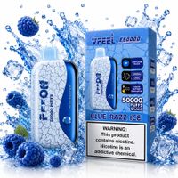Vape VFEEL Blue Razz Ice 50000 Puffs Pantalla LCD Airplane Mode 25ml