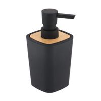 Dispensador de jabón Rubber Abs Bambú 380ml Negro