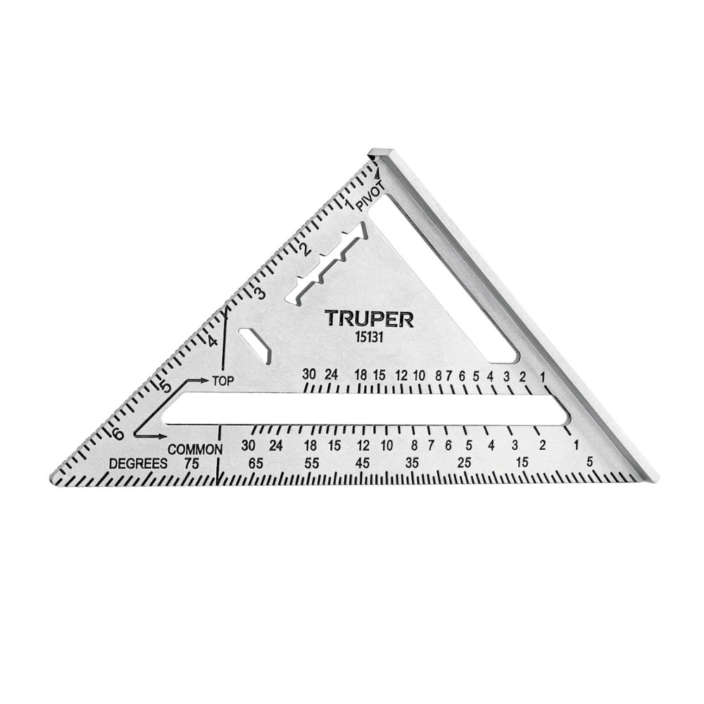 Escuadra Rapida Triangulo TRUPER 7 pulgadas 18cm Aluminio