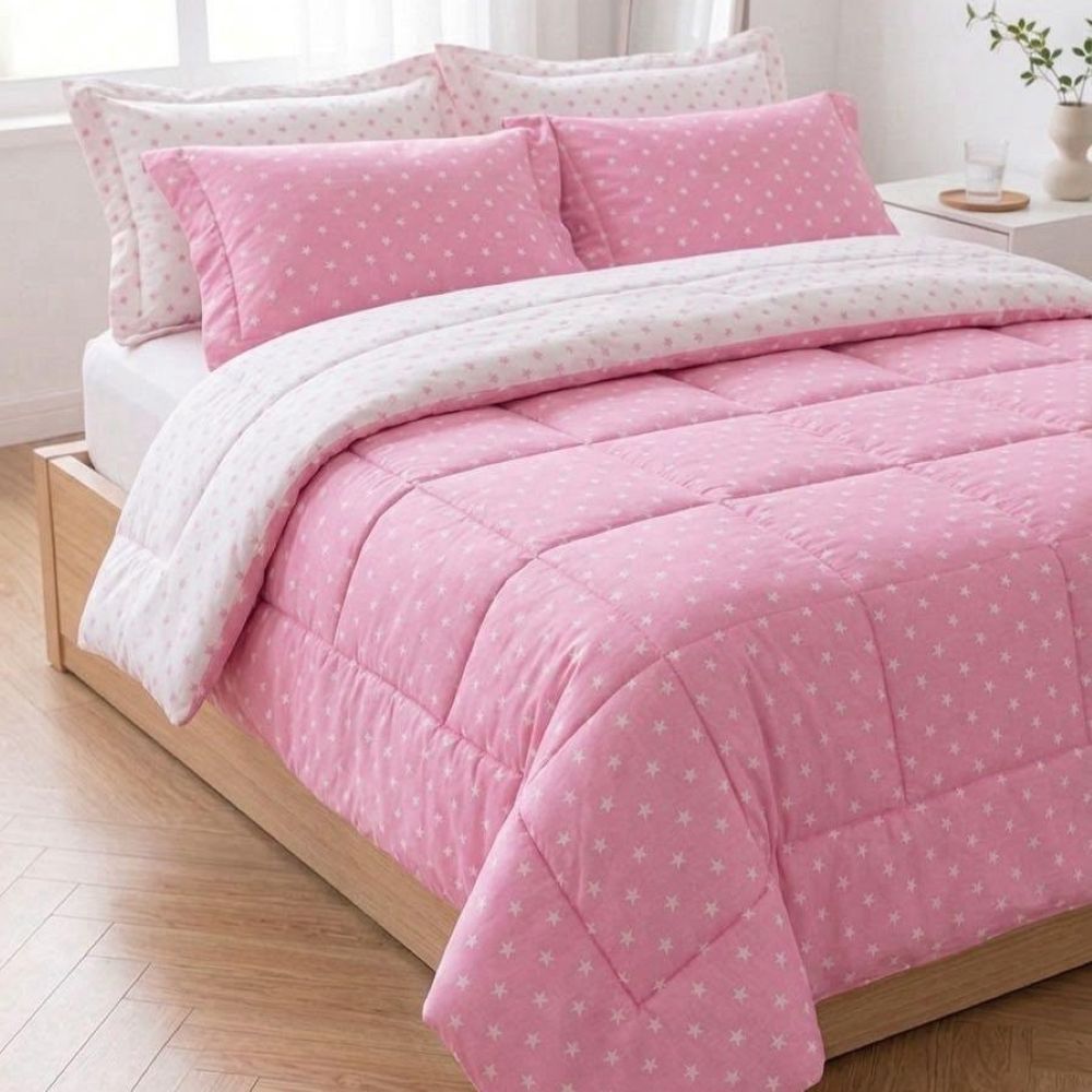 Cubrecama Stella Pink Edition Algodón Pima 1 Plaza