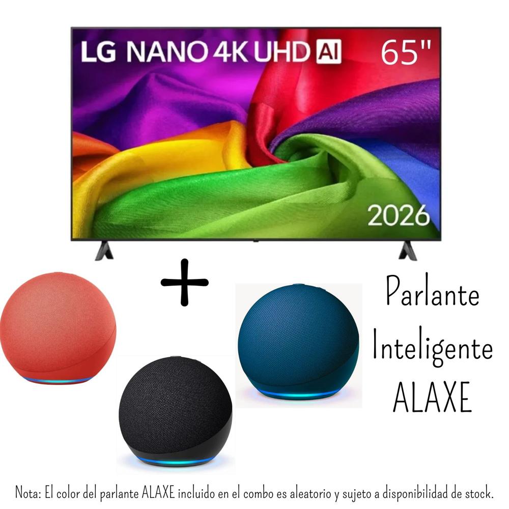 Televisor LG 65 Pulgadas NANOCELL UHD 4K WebOS 65NU800BPSB - Parlante Inteligente ALAXE Combo