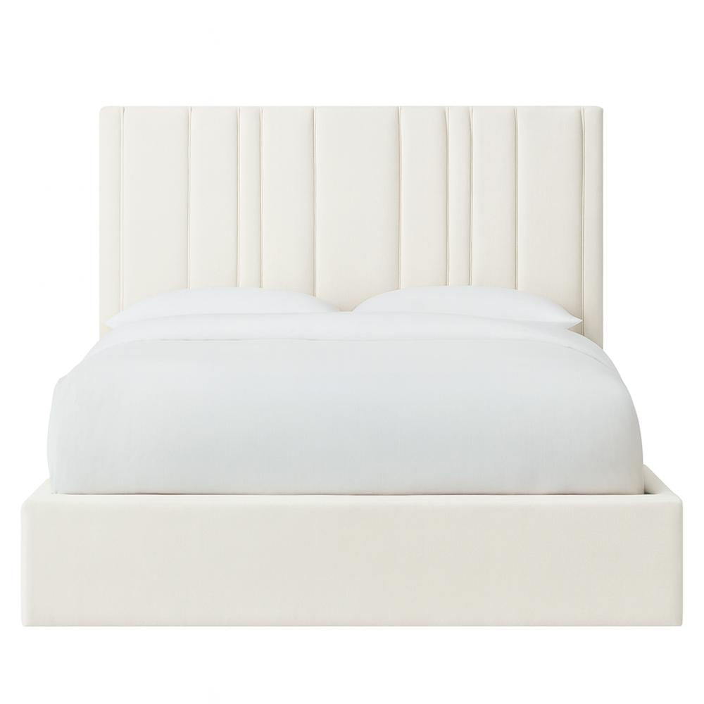 Cama Tapizada LeMueble Líneas Queen Ivory